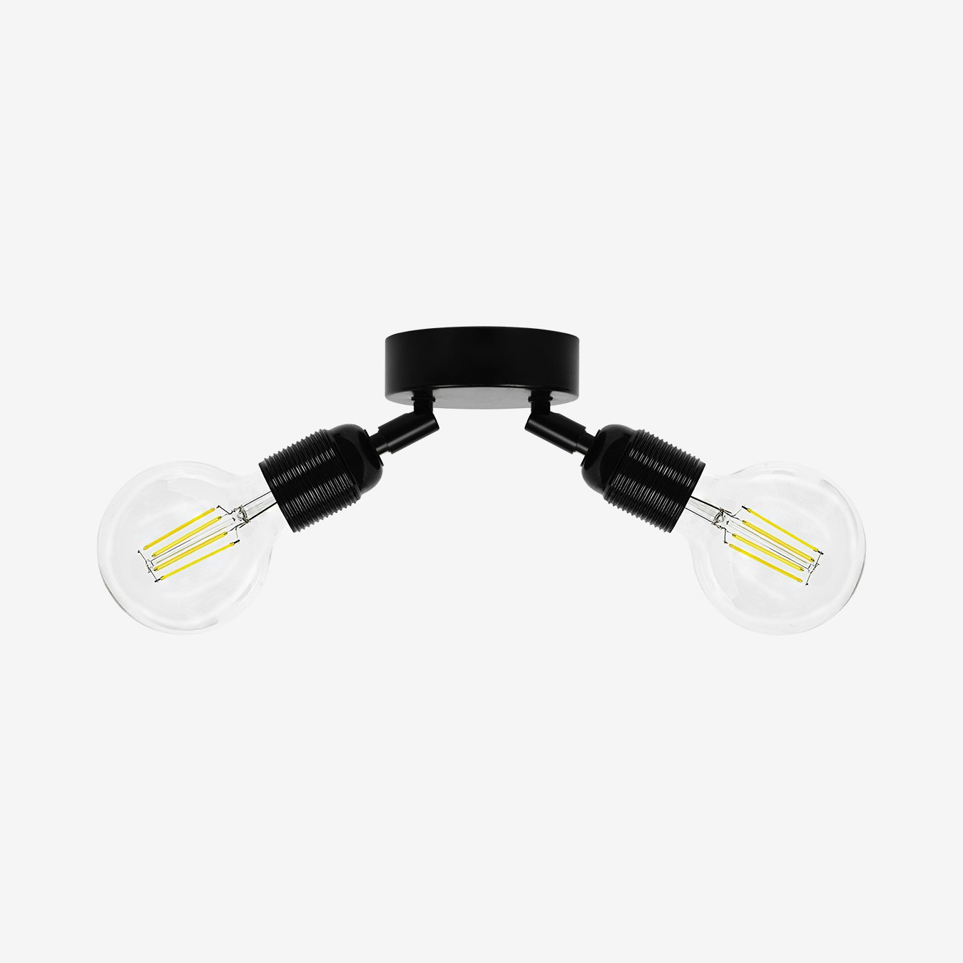 Taro Flexible Ceiling Lamp - 2L - Black