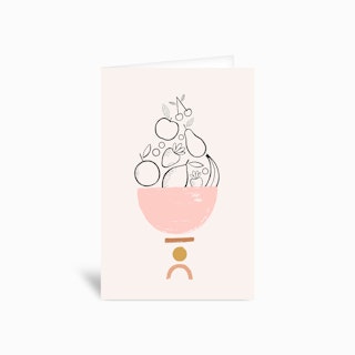 Bowl Of Fruitiness Greetings Card
