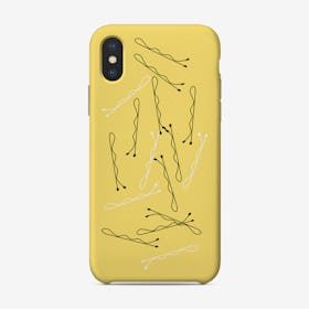 Bobby Pins Yellow Phone Case