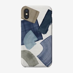 Blue And Brown Paint Blocks Phone Case