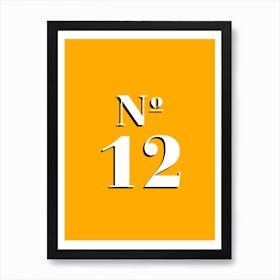 Personalised House Number Custom Colour Yellow Art Print
