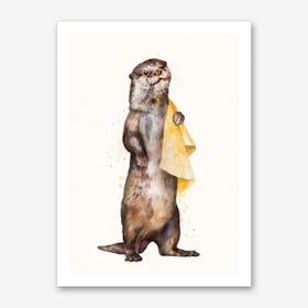Otter Bathroom Animal Art Print
