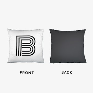 Black Letter B Cushion