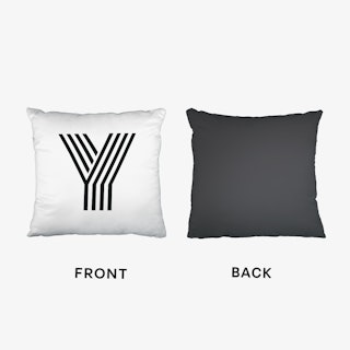 Black Letter Y Cushion