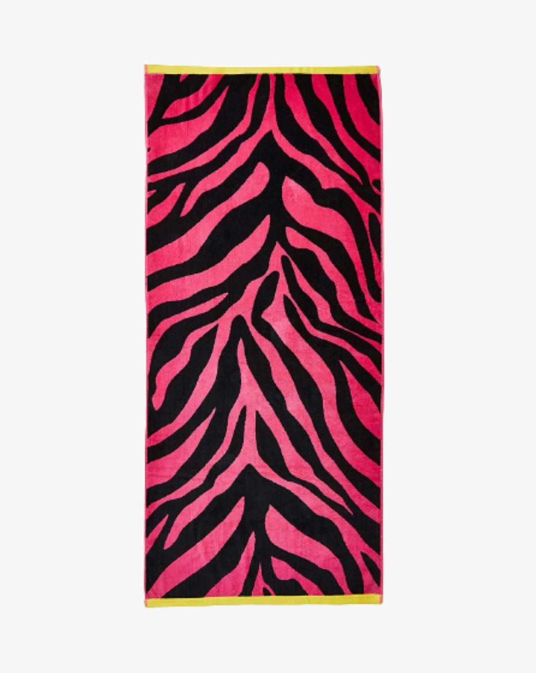Jumbo Zebra Print Beach Towel - Pink / Black by Allure Bath Fashions