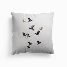 Origami Birds Collage I Cushion