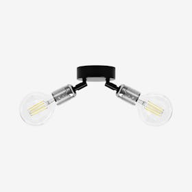 Baya Flexible Ceiling Lamp - 2L - Nickel / Black