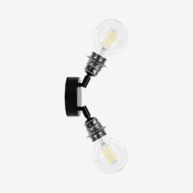 Iko Flexible Wall Lamp - 2L - Black Chrome / Black