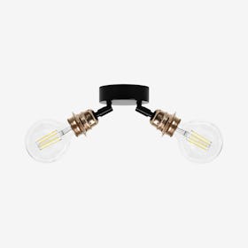 Iko Flexible Ceiling Lamp - 2L - Copper / Black