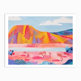 Bolivia Lago Colorado  Art Print