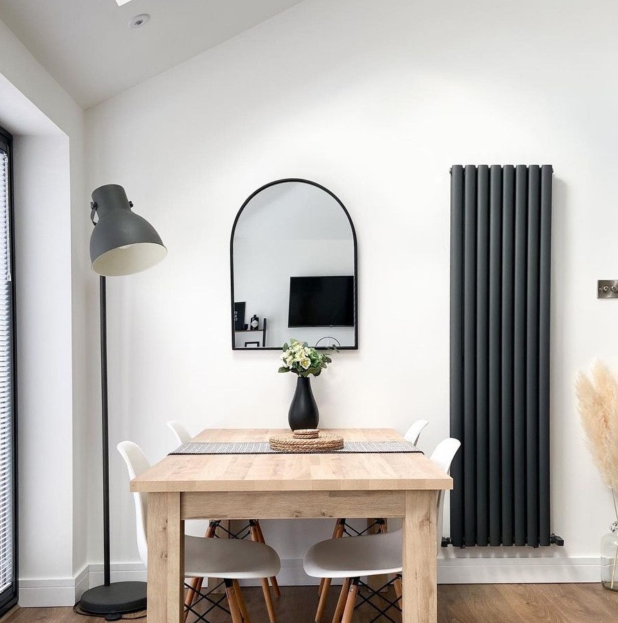Trento Wall Mirror - Black - Metal Frame by Fifty Five South