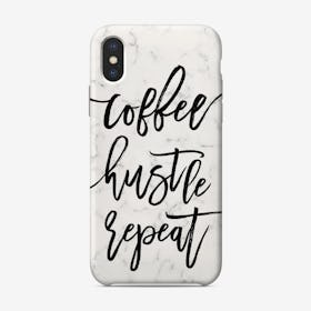 Coffee Hustle Repeat iPhone Case