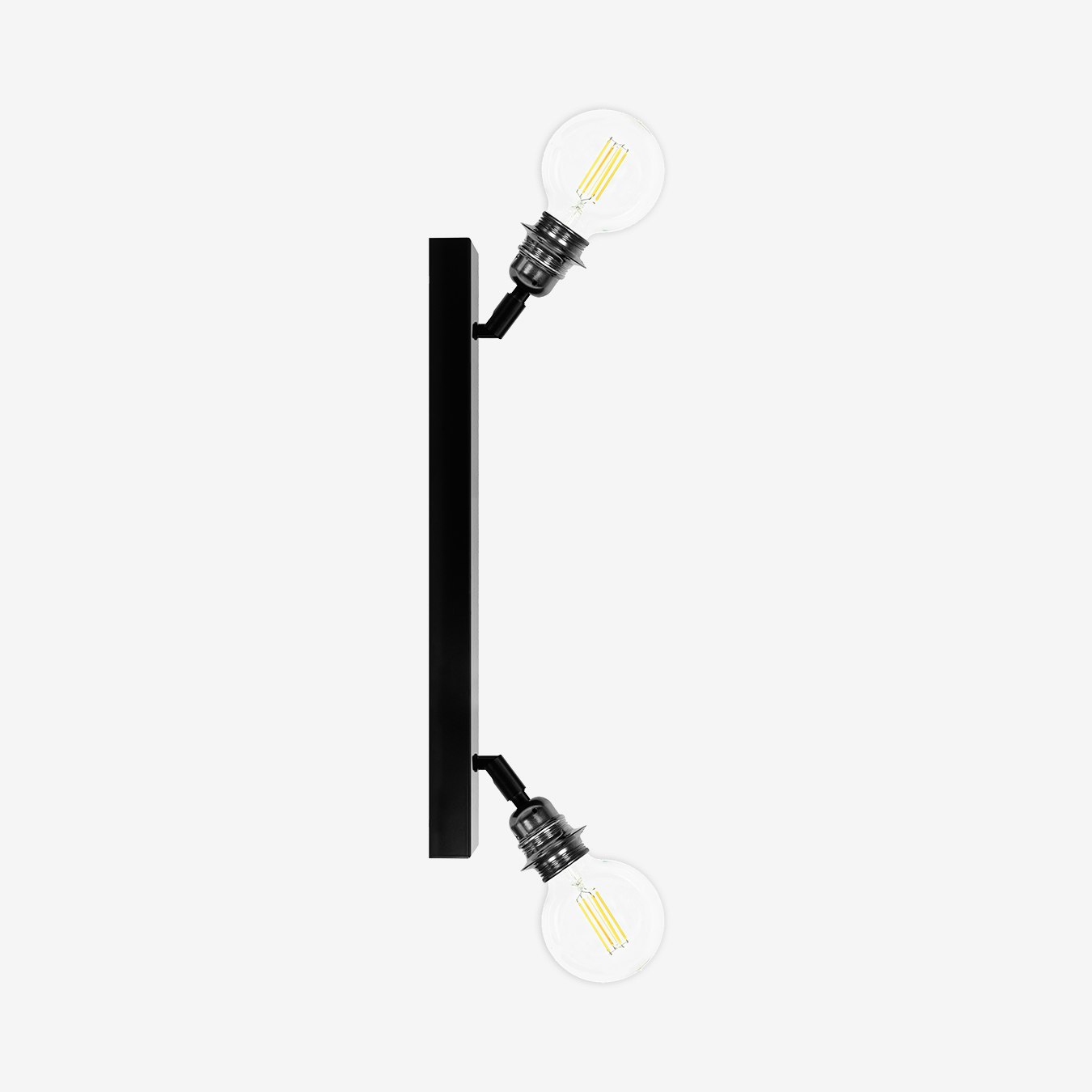 Iko Flexible Track Wall Lamp - 2L - Black Chrome / Black