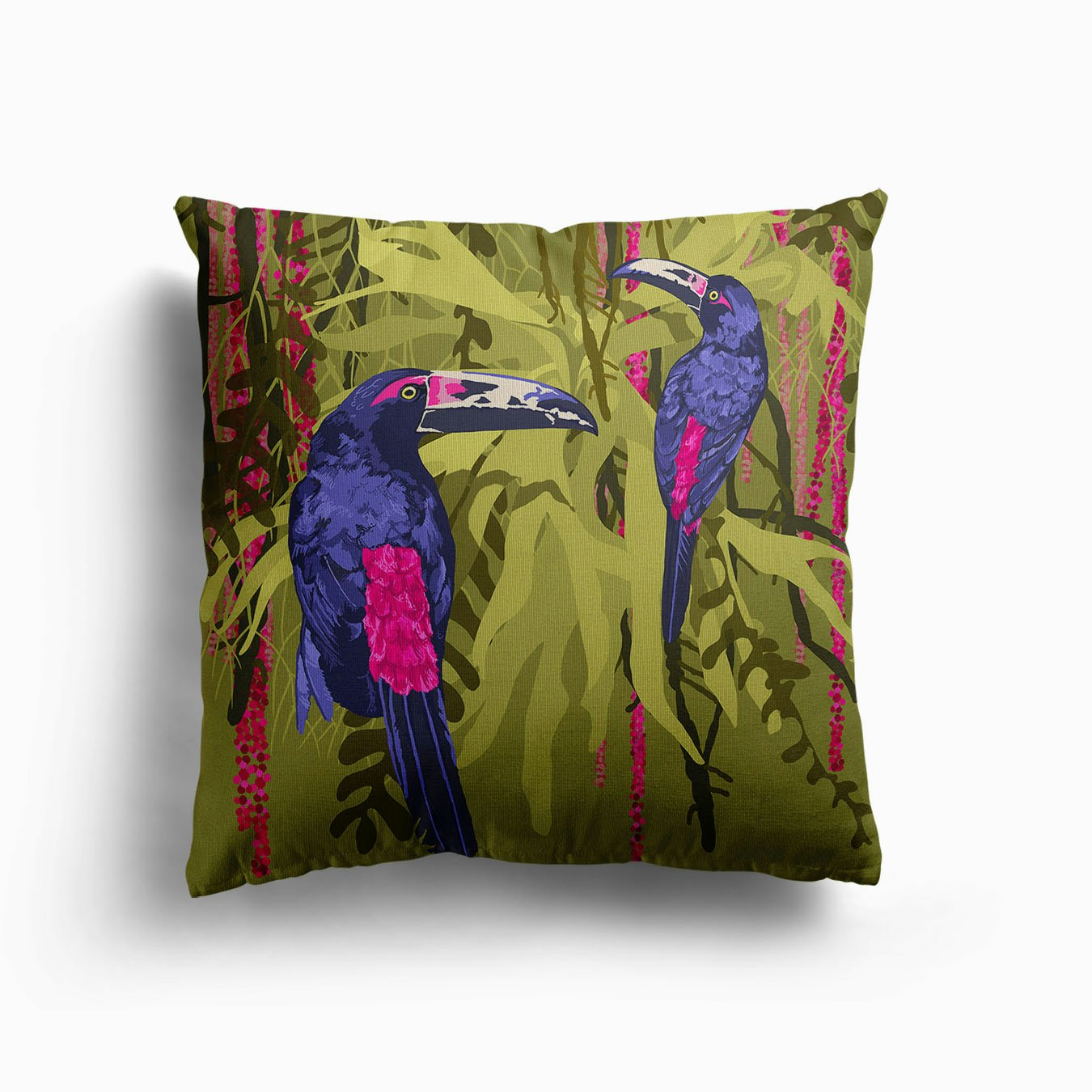 Toucans In The Jungle Canvas Coussin