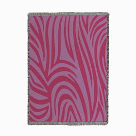 Fuchsia Tiger Woven Throw