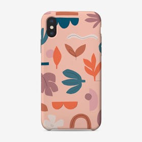 Abstract Leaves Coral Phone Case