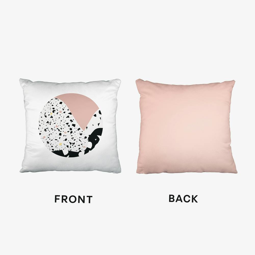 pink circle cushion