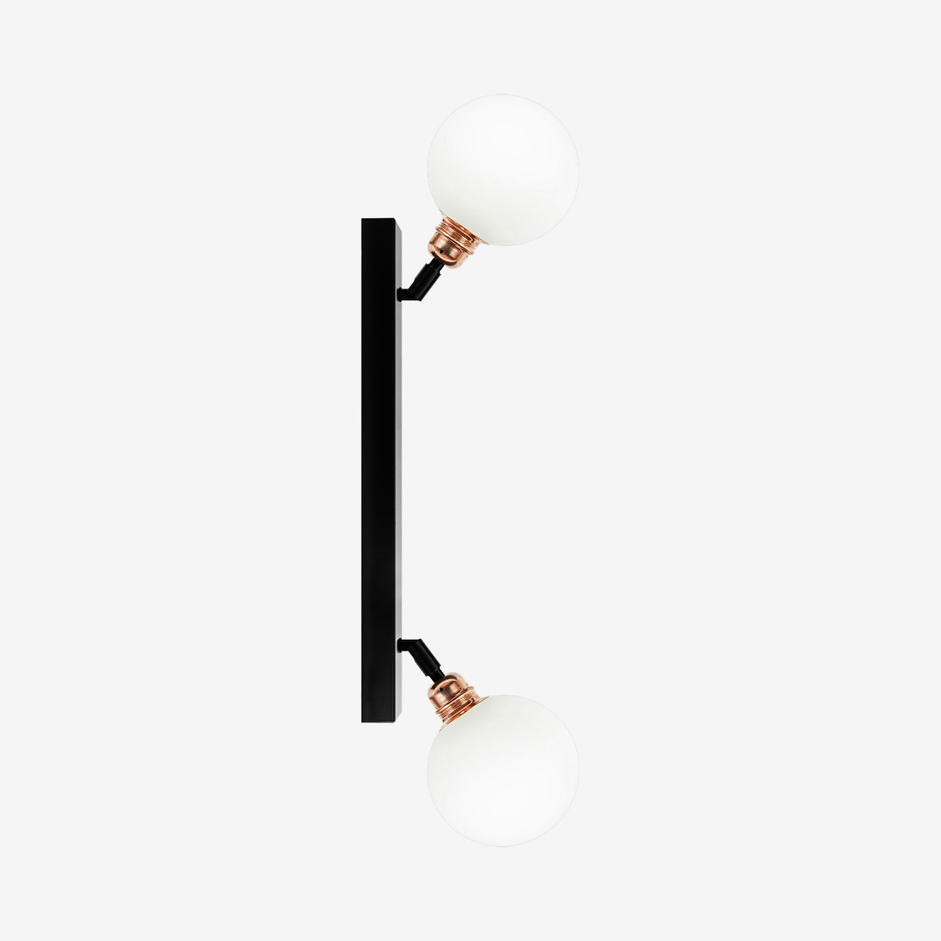 Kira XS Flexible Track Wall Lamp - 2L - Opal Matte / Copper / Black