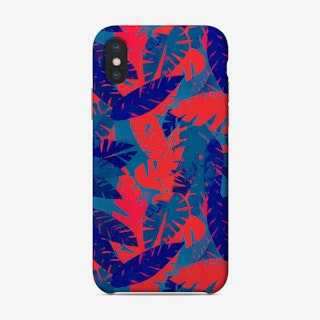 Leaves Blue Red Phone Case