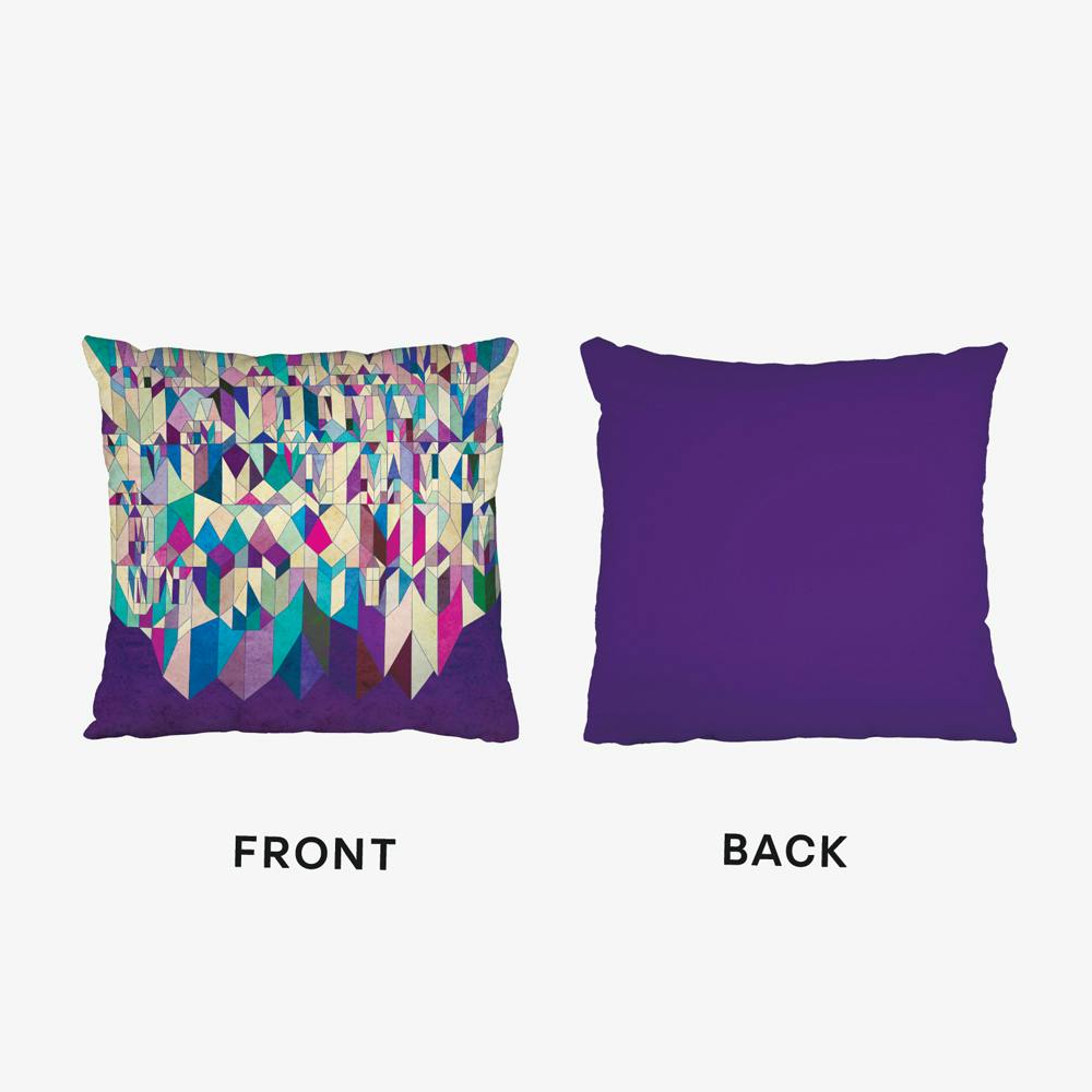 purple pattern cushion