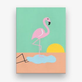 Flamingo Herbert Canvas Print