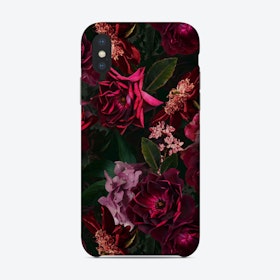 Vintage Midnight Summer Botanical Roses Garden Phone Case