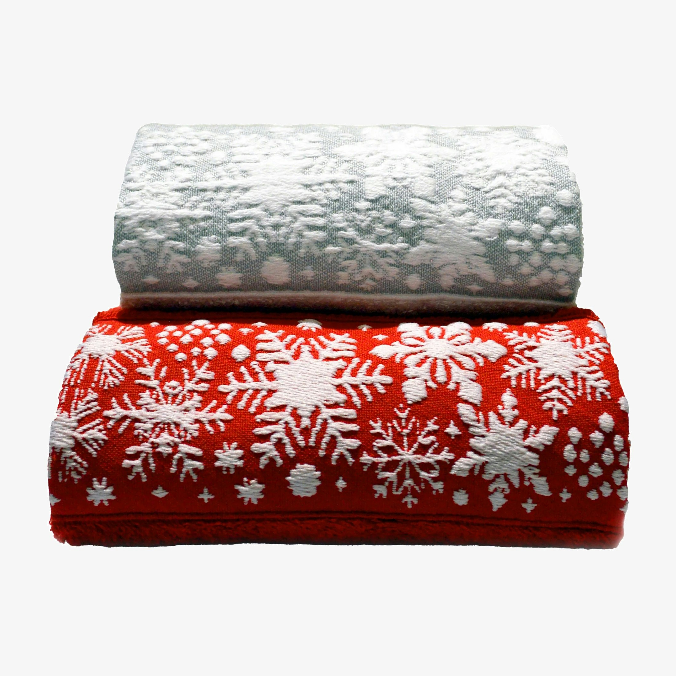 Snowflake Christmas Towels - 2 Pack by Allure Bath Fashions
