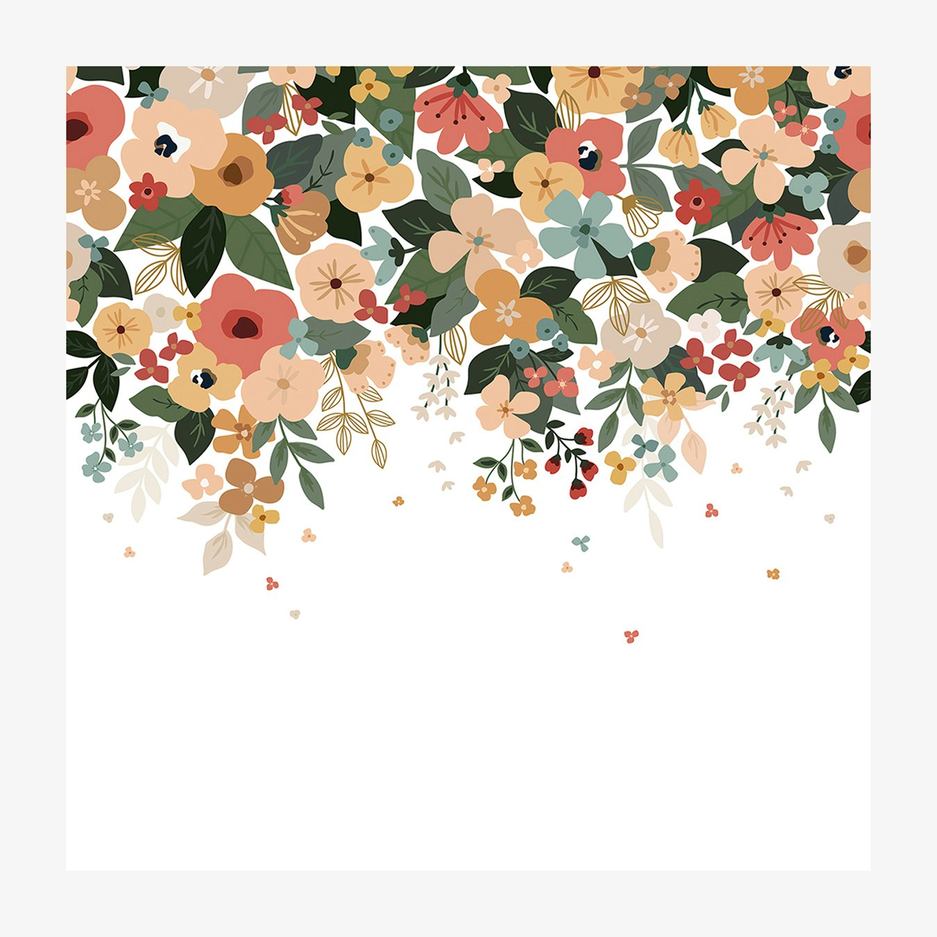 Lush Flowers Wallpaper Mural by Lilipinso