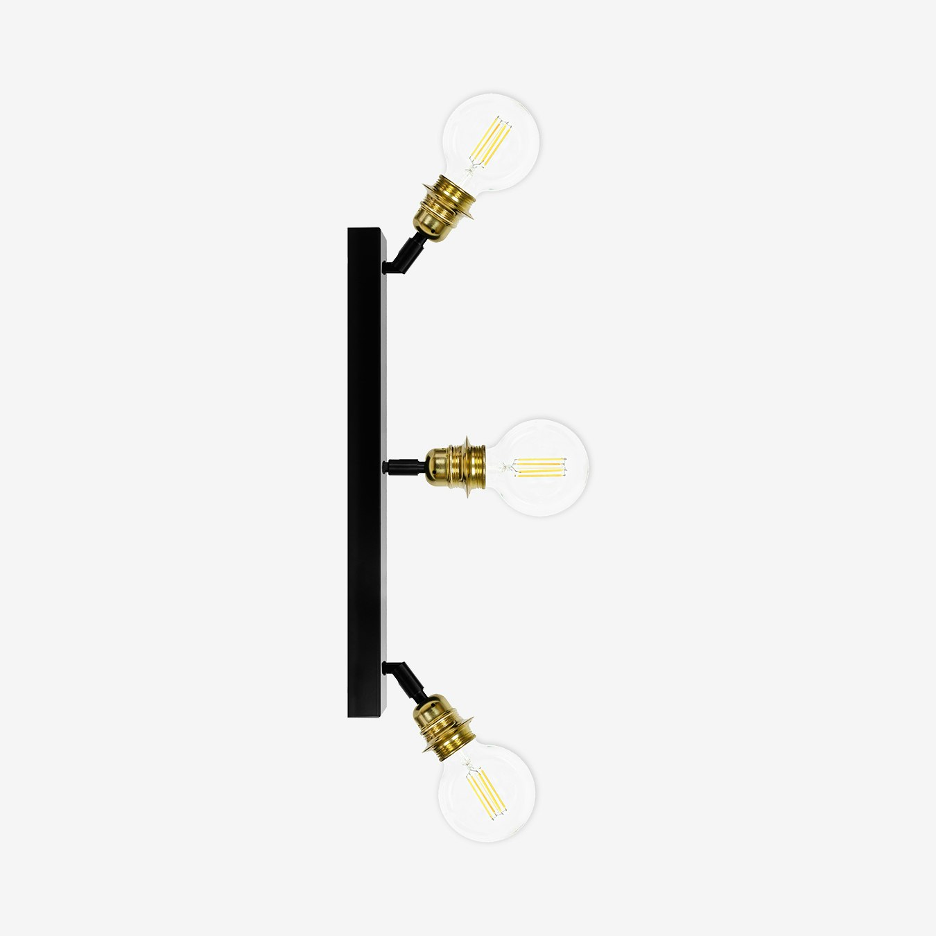 Iko Flexible Track Wall Lamp - 3L - Brass / Black