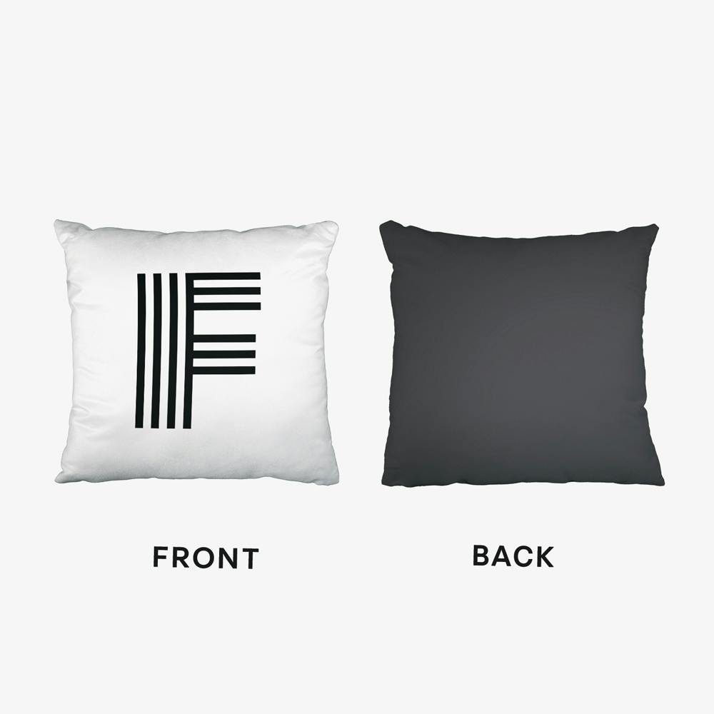 Black Letter F Cushion by Mambo Fy Letter Cushion F | Letter Pillow F