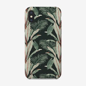 Black Banana Palm Phone Case