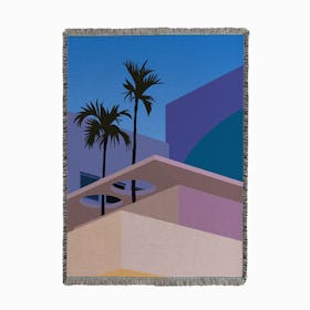 Palm Tree Woven Throw