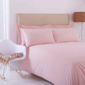 Charlotte Thomas Poetry Plain Dye Polycotton Duvet Cover Set - Pink