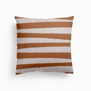 Brown Stripes Canvas Cushion