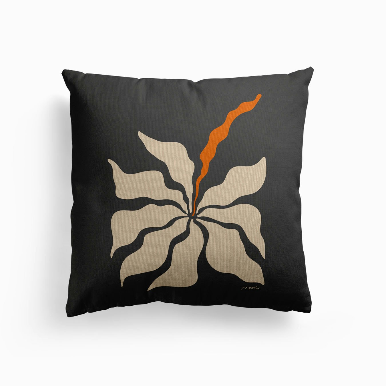 Hibiscus Canvas Cushion by Maore Sagarzazu