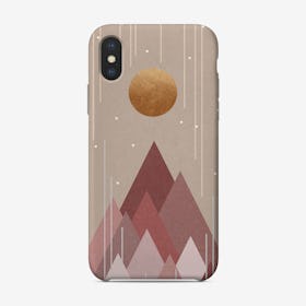 Sun And Mountains Coral Pink Phone Case