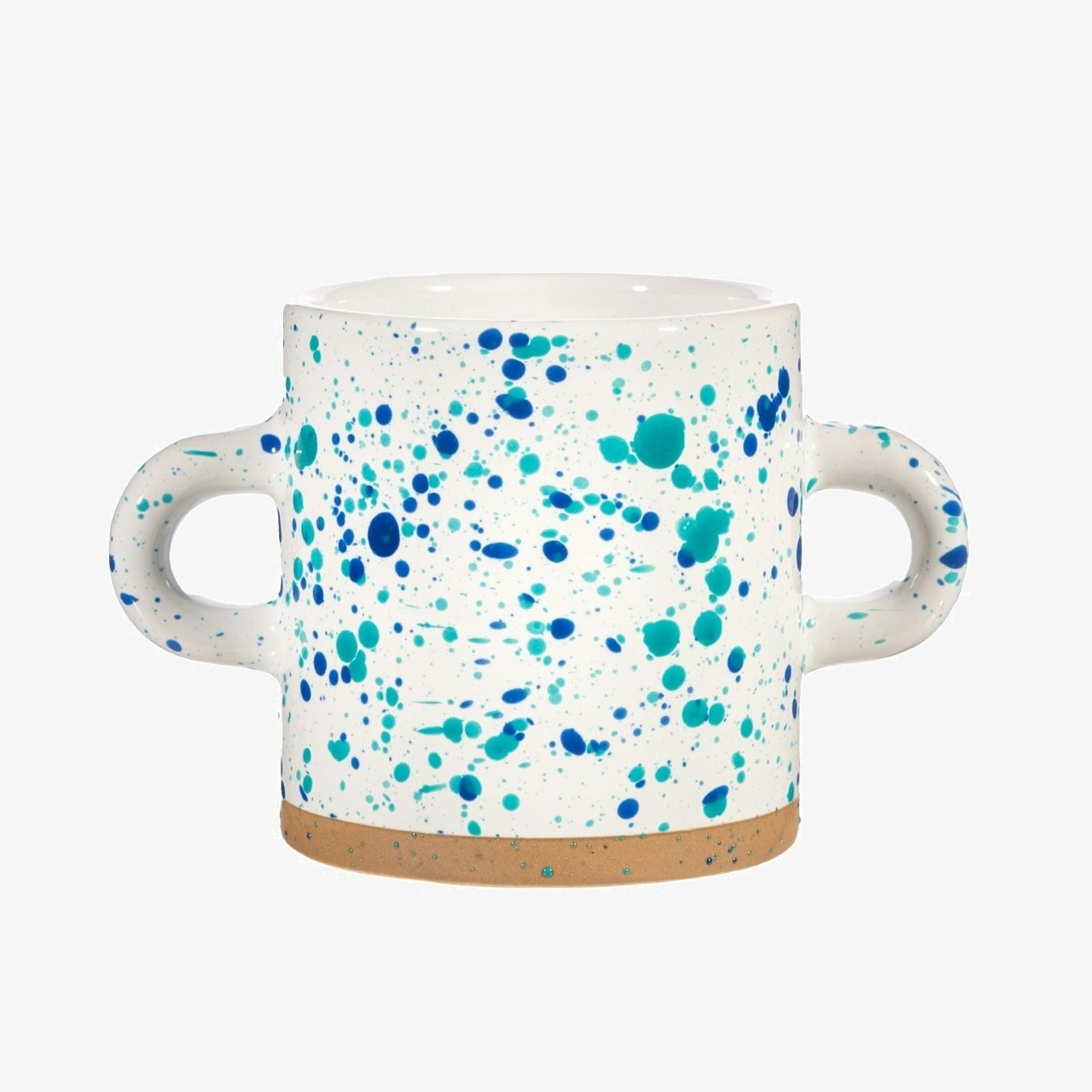 Splatterware Planter - Turquoise / Blue by Geko Products