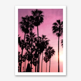 Pink Los Angeles Art Print