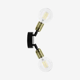 Baya Flexible Wall Lamp - 2L - Brass / Black