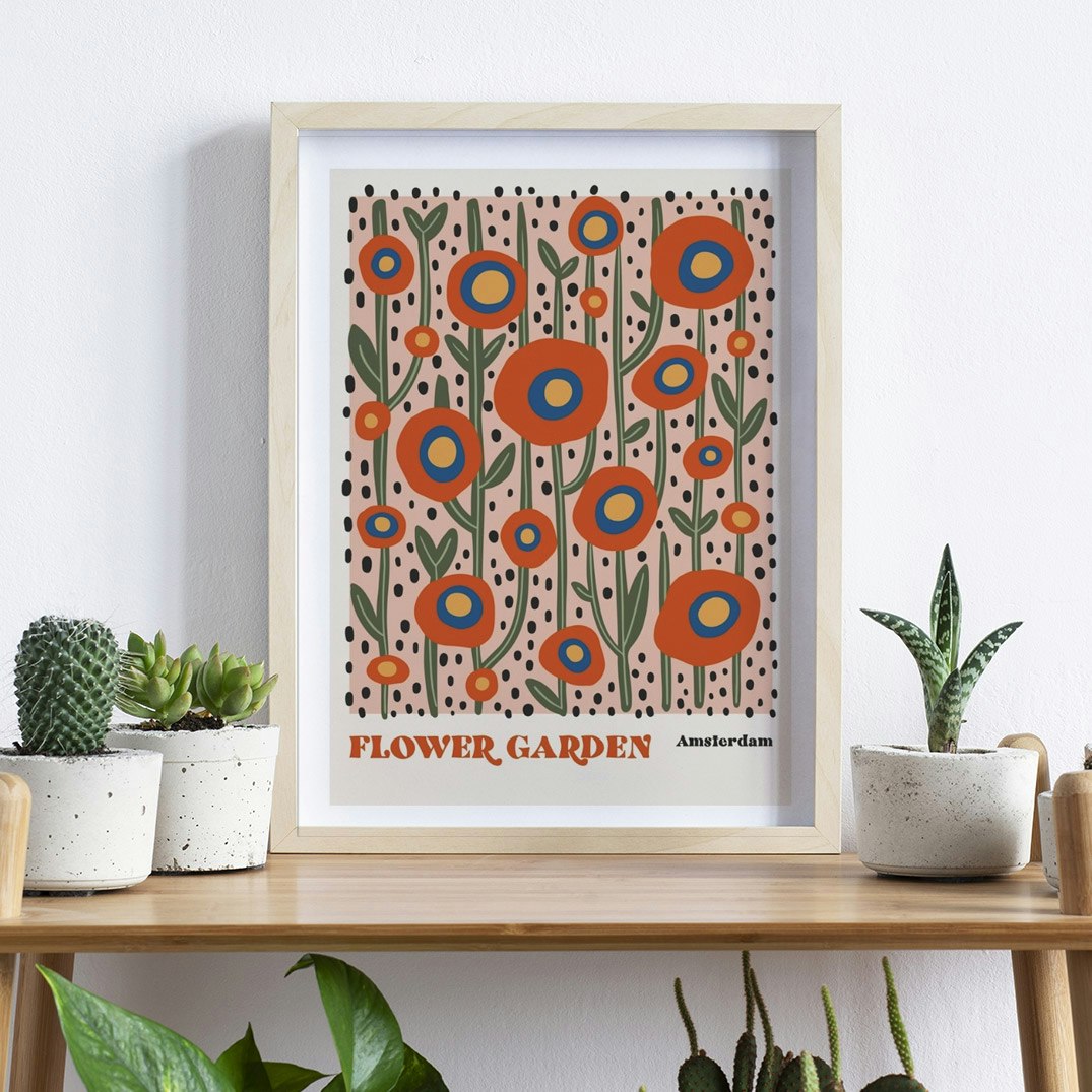 Flower Garden Amsterdam Pink Poster