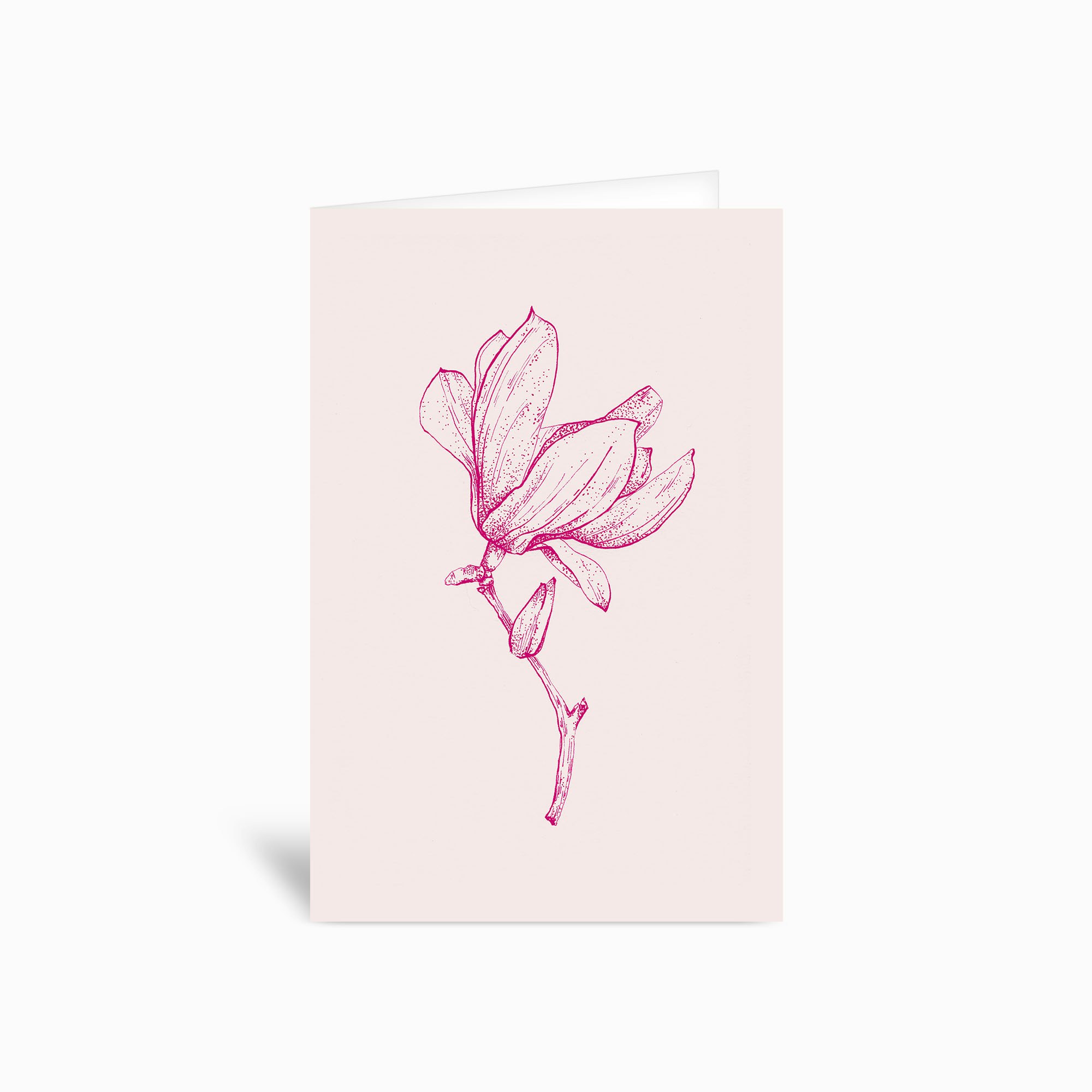 Magnolia 4x6 Greetings Card by Carmen Hui