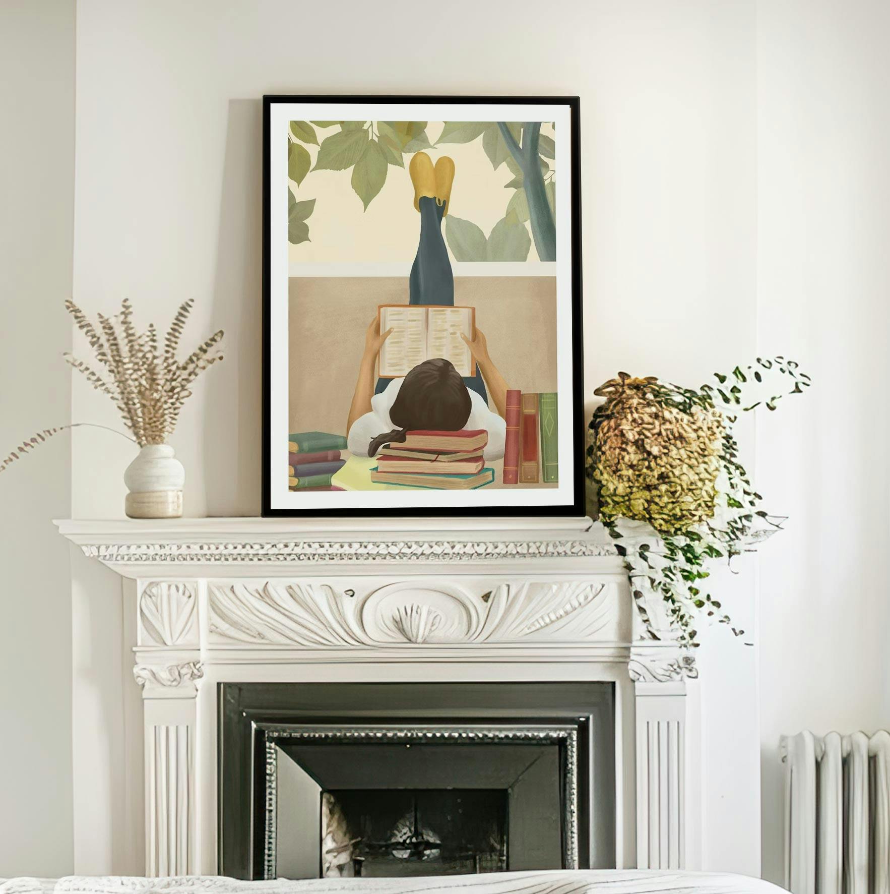 Afro-American Woman Holding Laundry Basket Art Print - 12x16in