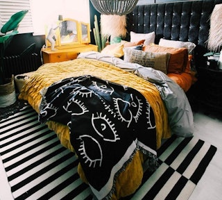 Bold Black & White Bedroom