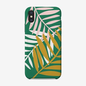 Palm Leaves In Green Phone Case