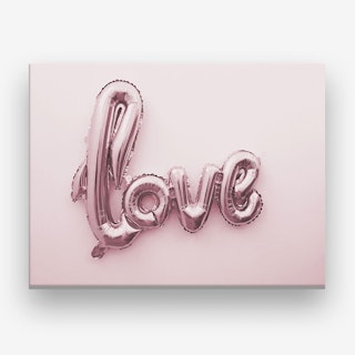 Love Pink Balloon Canvas Print