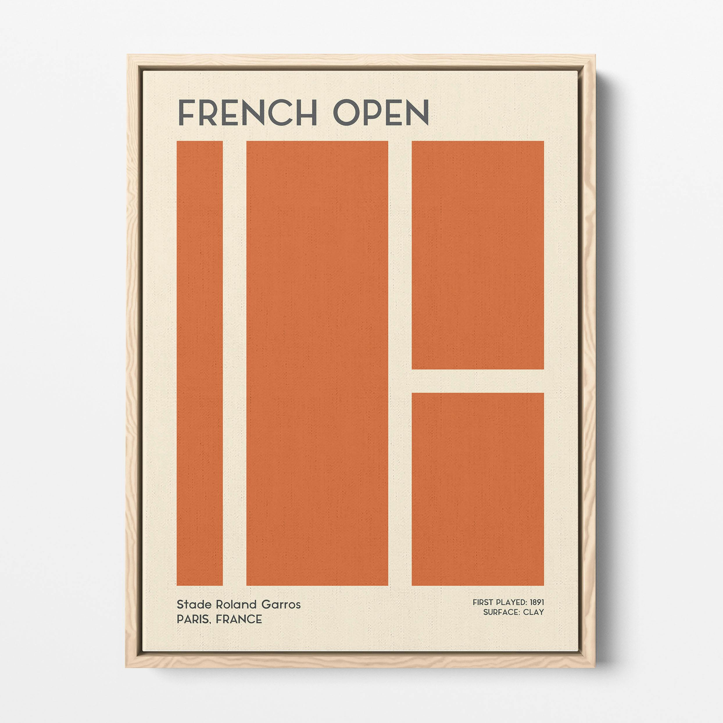 French Open tennis 2024 sports art poster print