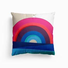 Rainbow And Sea Cushion