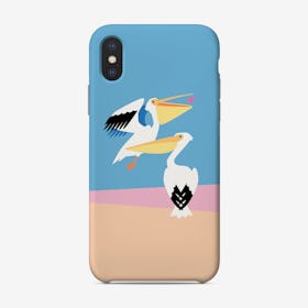 Pastel Pelicans Phone Case