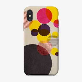 Dots In Yellow Raspberry And Dark Purple Phone Case