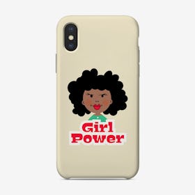 Black Hair Girl Power Phone Case